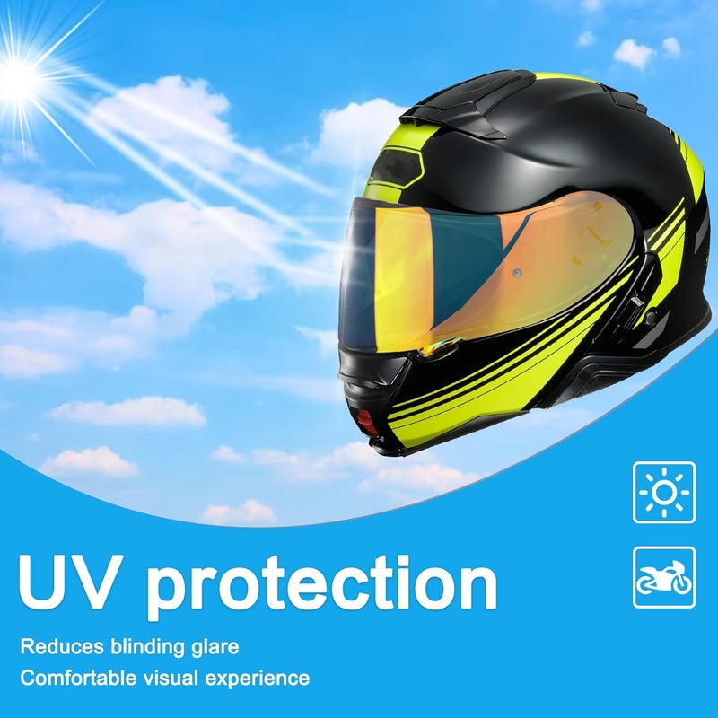RIDLOG RF 1200 Motorcycle Helmet Visor for RF-1200 X14 Face Shield Replacement CWR-1 Motorcycle Helmet Visors Fit for RF-1200 CWR-1 X14 Z7 X-Spirit Tinted RF1200 Visor (Red) - Image 3